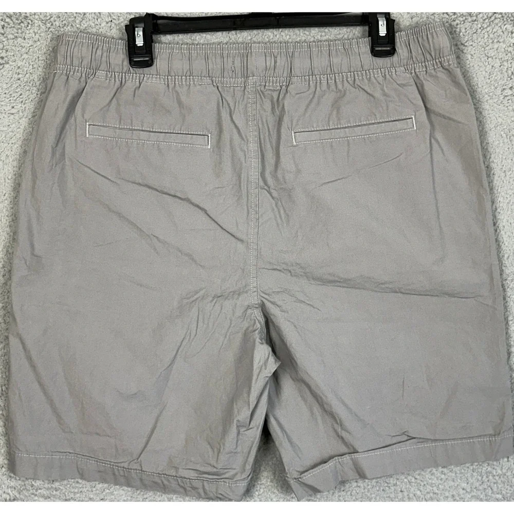 Banana Republic Shorts Mens Large Grey Casual Pull On Drawstring Stretch Waist
